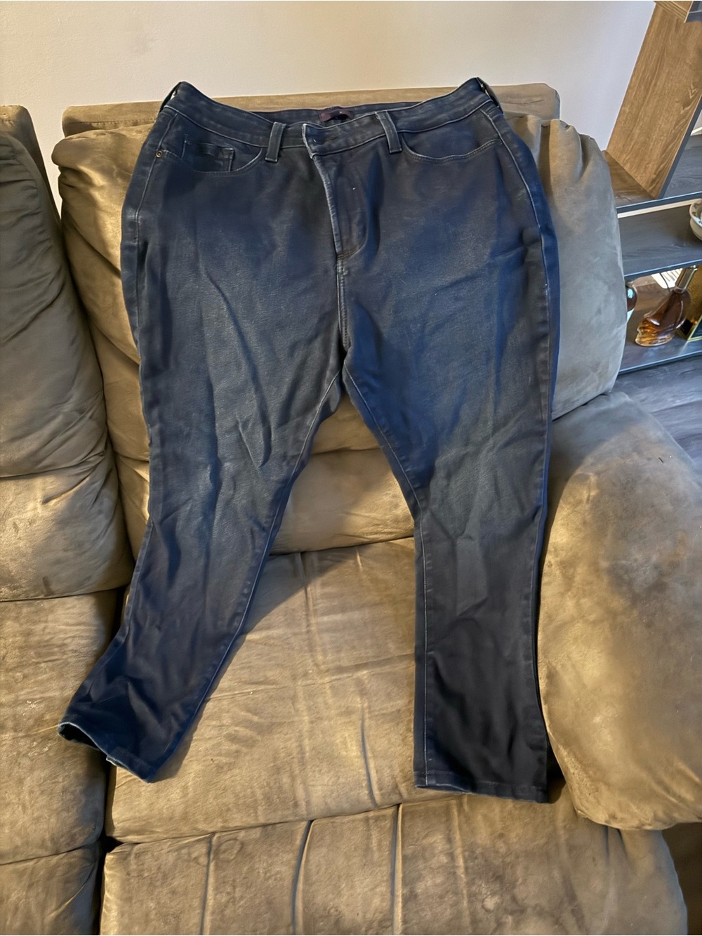 NYDJ Women's Straight Leg Jeans in Navy Blue